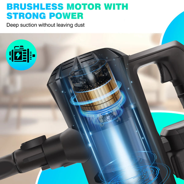 Powerful Cordless 3 In 1 Stick Vacuum Cleaner For Carpets Floors
