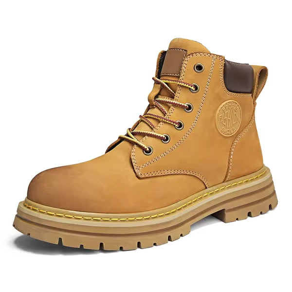 Men’s High Top Leather Boots – Non-Slip Ankle Boots