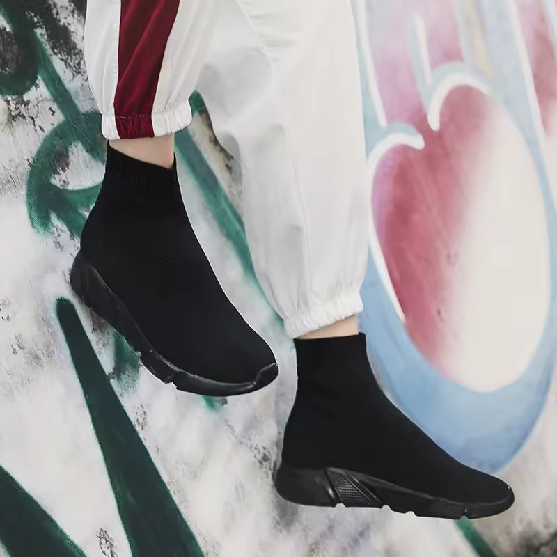 Unisex High Sock Slip-On Trainers – Lightweight Running Style