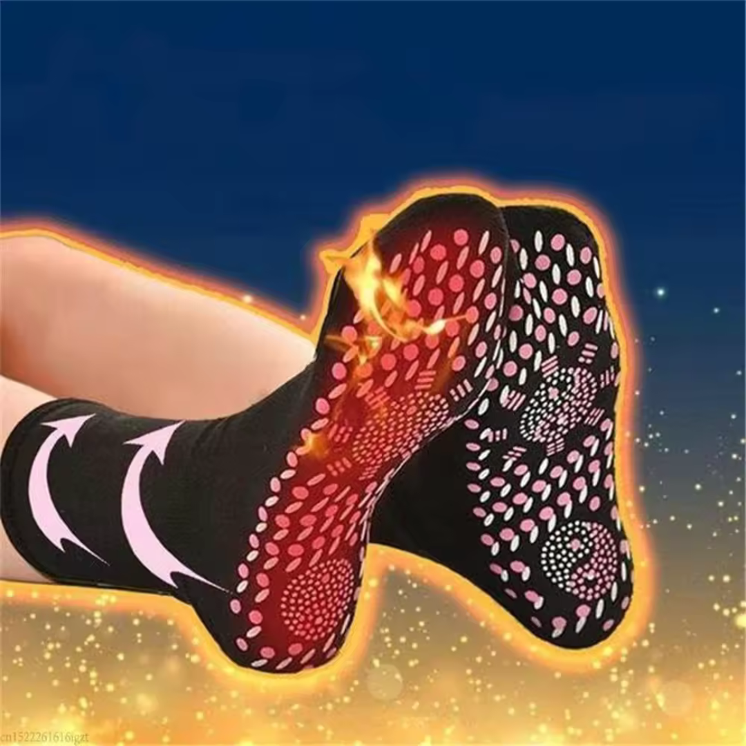 Self-Heating Socks with Magnetic Therapy – Warmth & Comfort (One Size Stretch Fit: UK 5–10)