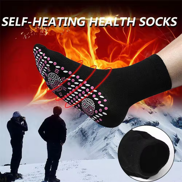 Self-Heating Socks with Magnetic Therapy – Warmth & Comfort (One Size Stretch Fit: UK 5–10)