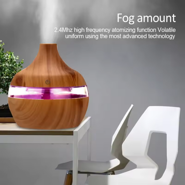 Wood Grain Ultrasonic Aroma Diffuser & Humidifier
