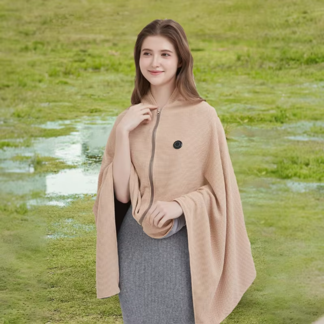 Wearable USB Heated Throw – 9 Heat Zones for Full Warmth