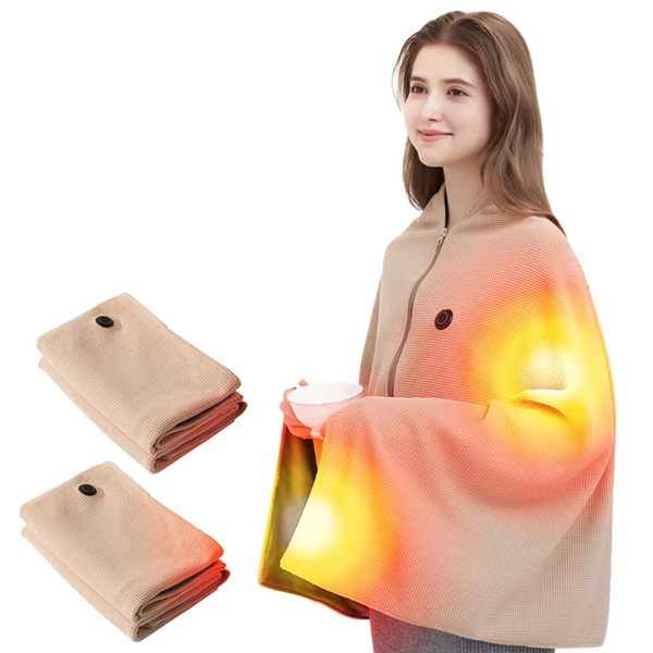 USB-Powered Wearable Electric Blanket – 3 Heat Levels