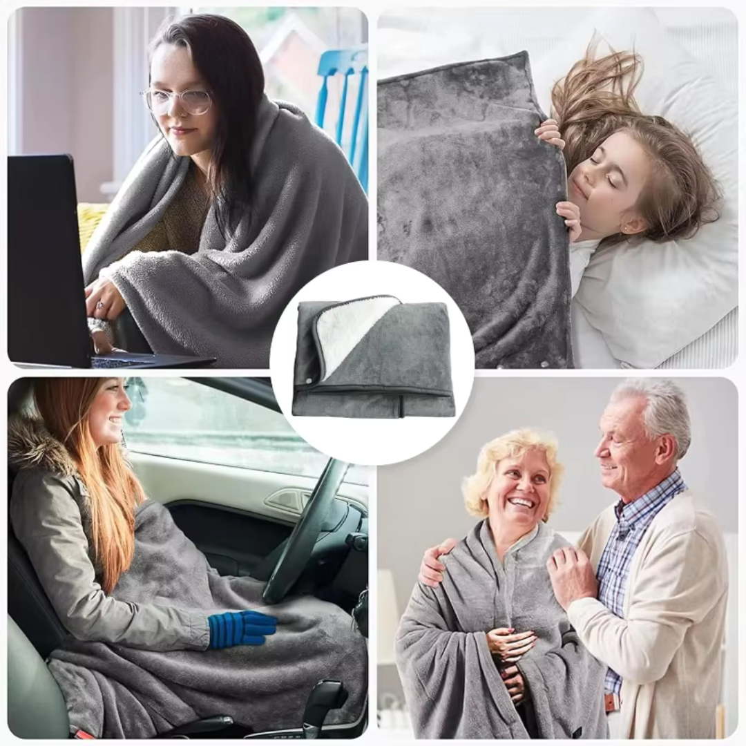 USB-Powered Wearable Electric Blanket – 3 Heat Levels