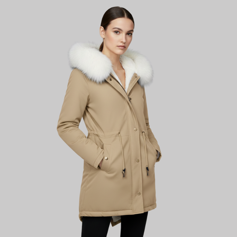 Women's Winter Coat with Hood – Warm Elegant Parka – Noelle