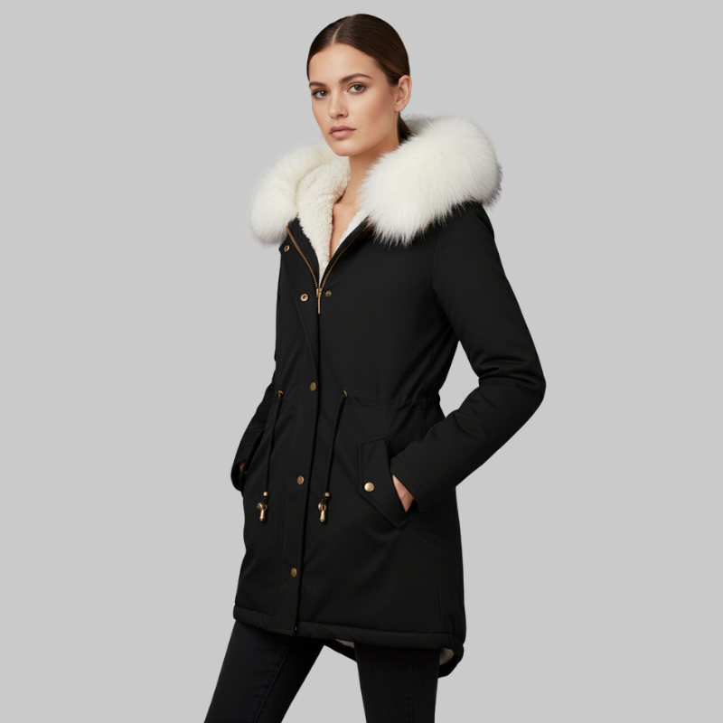 Women's Winter Coat with Hood – Warm Elegant Parka – Noelle