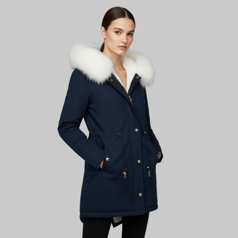 Women's Winter Coat with Hood – Warm Elegant Parka – Noelle