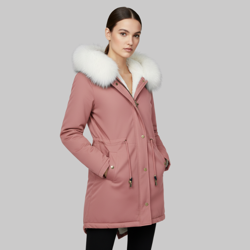 Women's Winter Coat with Hood – Warm Elegant Parka – Noelle