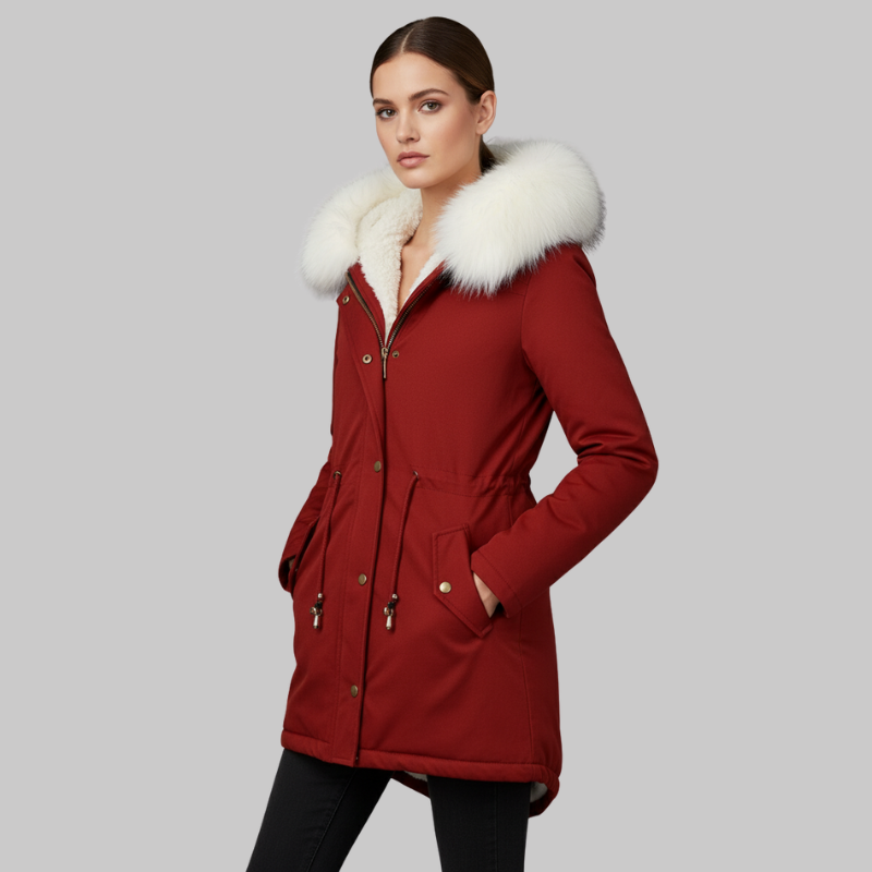Women's Winter Coat with Hood – Warm Elegant Parka – Noelle