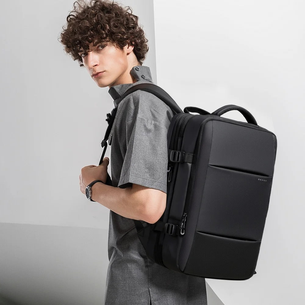 Expandable Men's Travel Backpack – Large Capacity & Waterproof Design