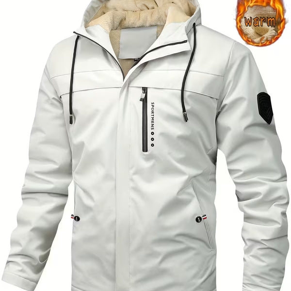 Men’s Hooded Fleece Winter Coat – Warm Casual Outdoor Jacket