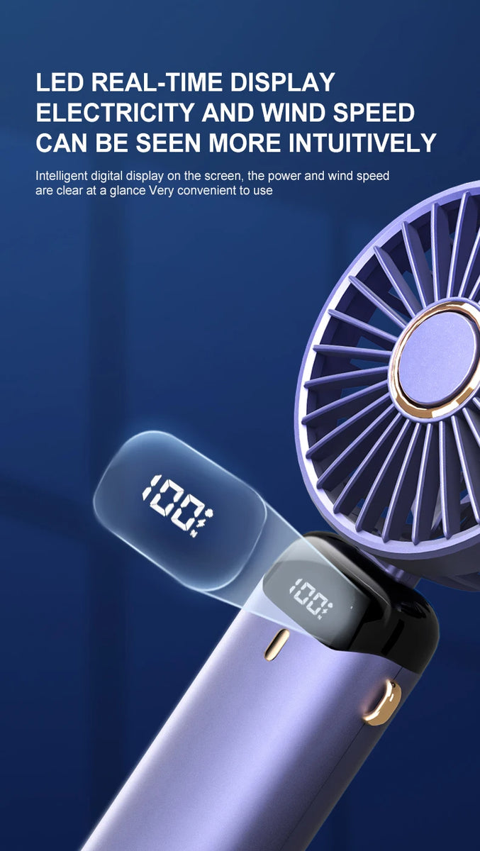 Portable USB Rechargeable Mini Fan – Foldable & Compact Cooling Fan
