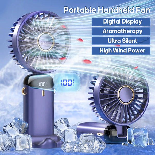 Portable USB Rechargeable Mini Fan – Foldable & Compact Cooling Fan