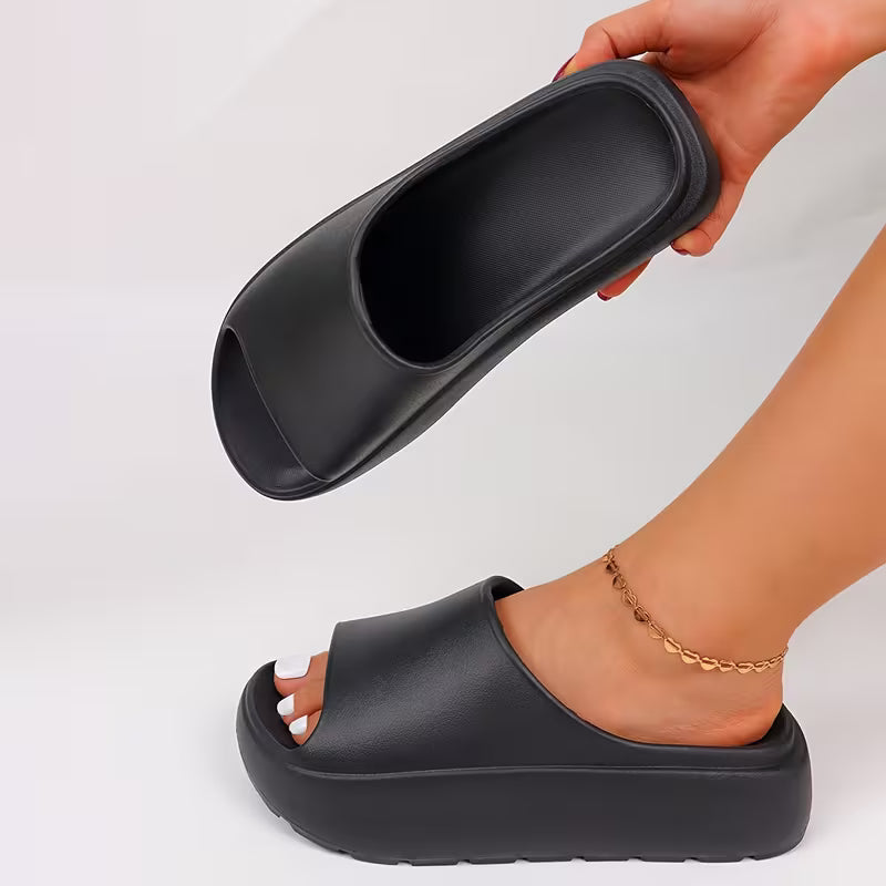 Women’s Platform Slide Sandals – Comfortable Thick Sole Summer Slides