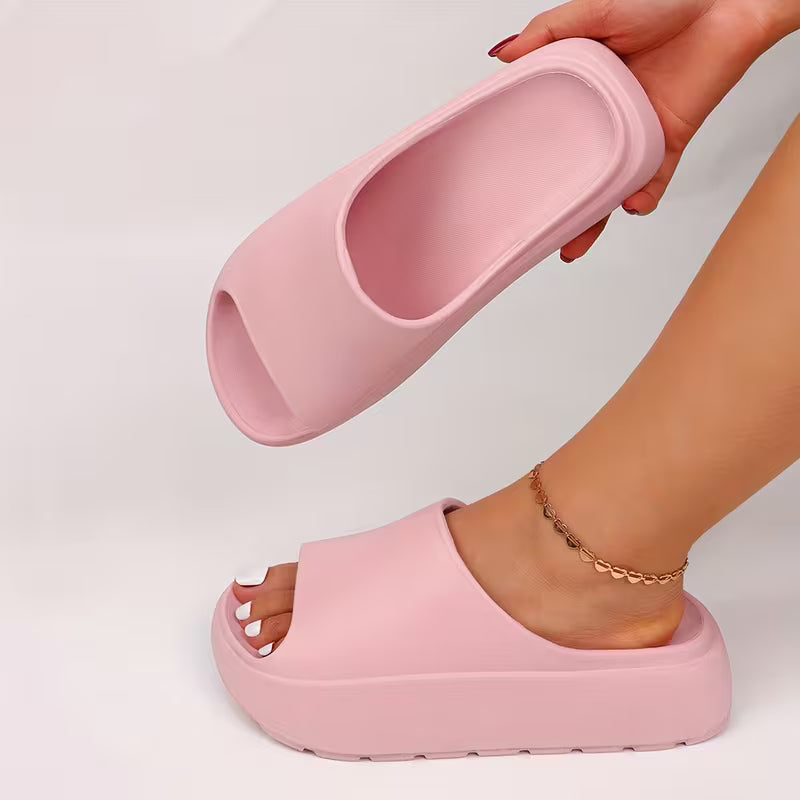 Women’s Platform Slide Sandals – Comfortable Thick Sole Summer Slides