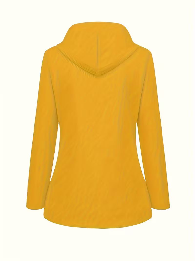 Women’s Waterproof Hooded Raincoat – Lightweight Rain Jacket with Striped Lining