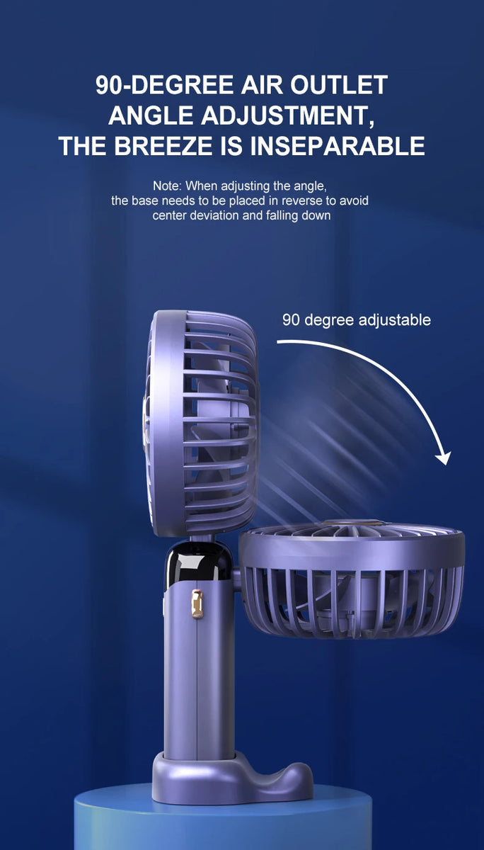 Portable USB Rechargeable Mini Fan – Foldable & Compact Cooling Fan