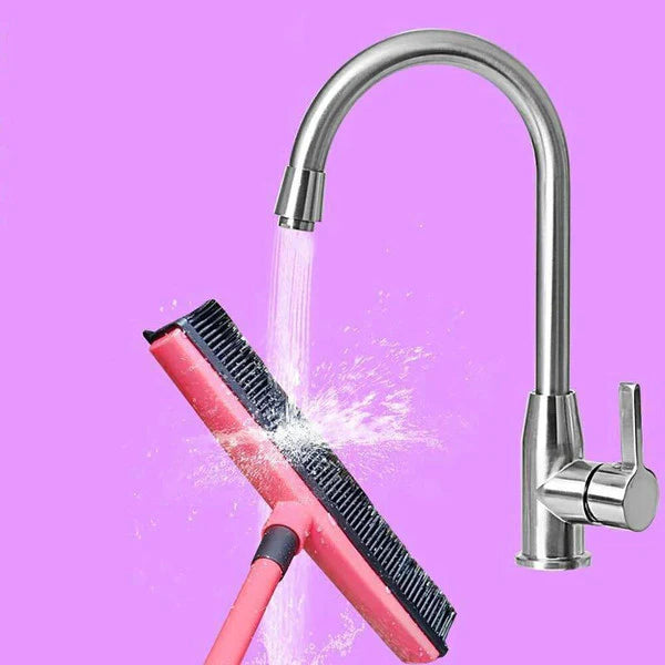 Multifunctional broom with telescopic handle for pet hair