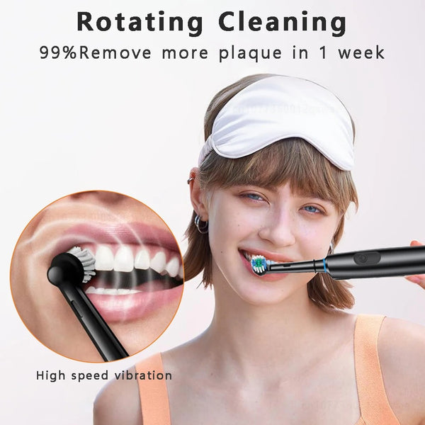 Rechargeable Rotary Electric Toothbrush | Deep Clean with 4 Brush Heads