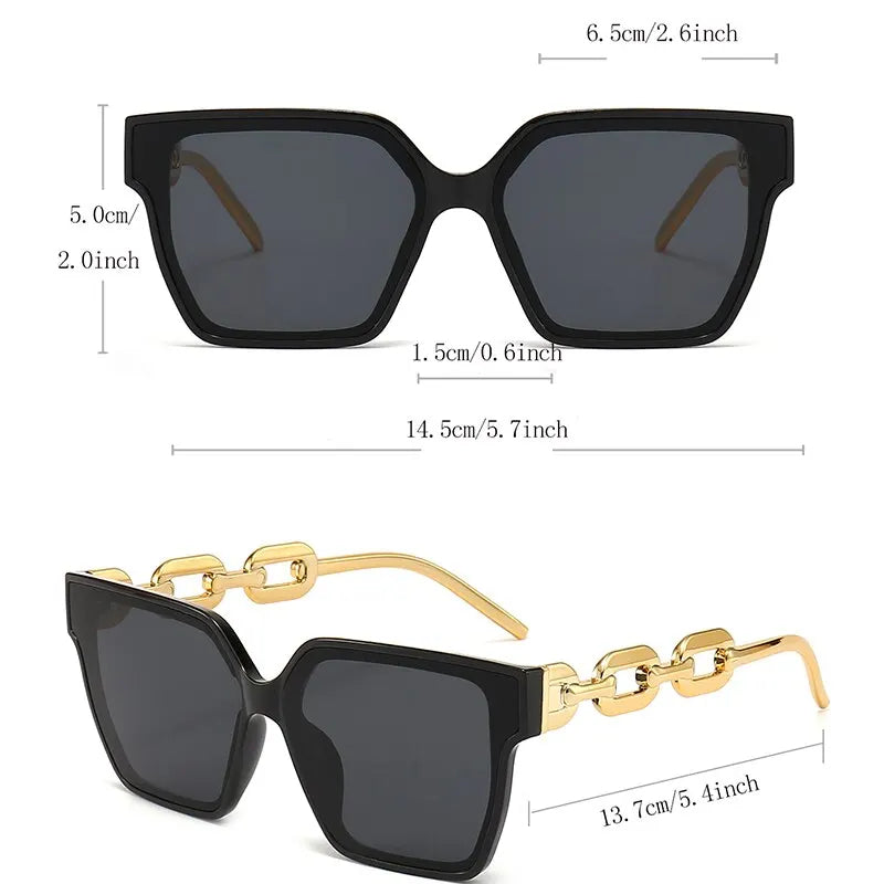 Vintage Rectangle Cat Eye Sunglasses