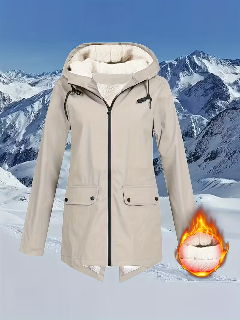 Women’s Fleece Lined Hooded Parka – Warm Winter Jacket - Shella
