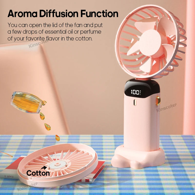 Portable USB Rechargeable Mini Fan – Foldable & Compact Cooling Fan