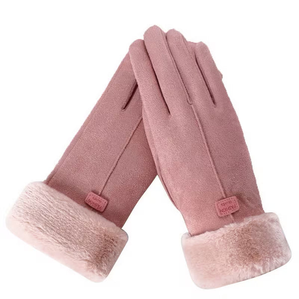 Women’s Plush Winter Gloves – Soft & Warm Thick Design