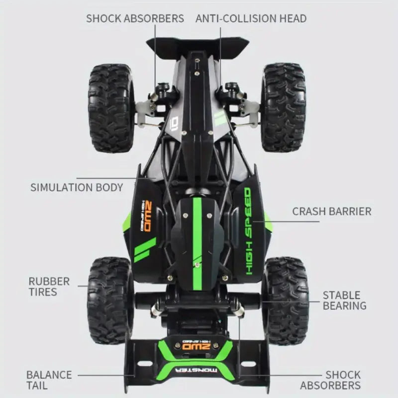 Kids Off-Road RC Car – 2.4GHz High-Speed Remote Control Toy