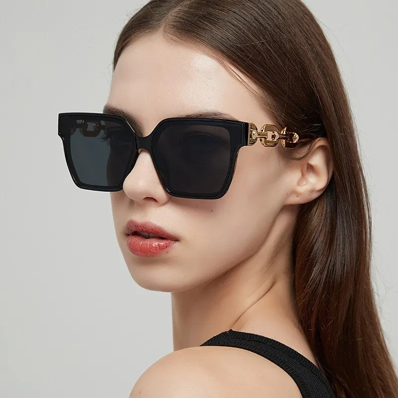 Vintage Rectangle Cat Eye Sunglasses