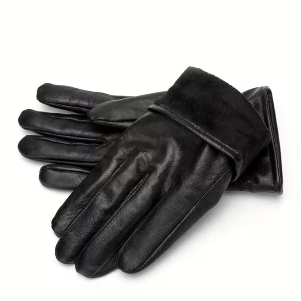 Unisex Sheepskin Winter Gloves – Warm, Breathable Full-Finger Design