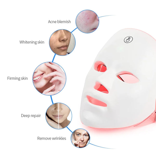 7-Color LED Facial Mask – Anti-Aging & Skin Rejuvenation | Glow & Radiance