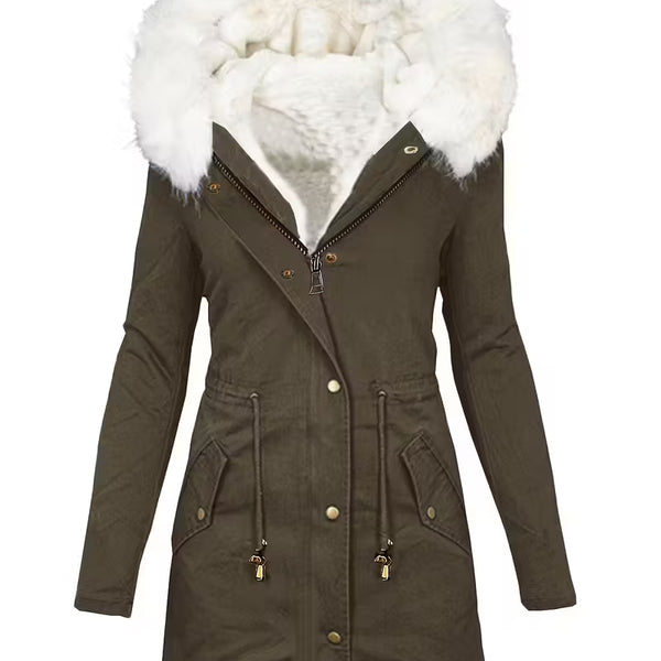 Women's Winter Coat with Hood – Warm Elegant Parka – Noelle