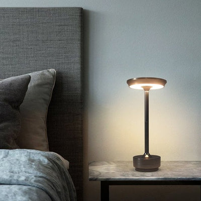 Sleek Metallic Cordless Table Lamp