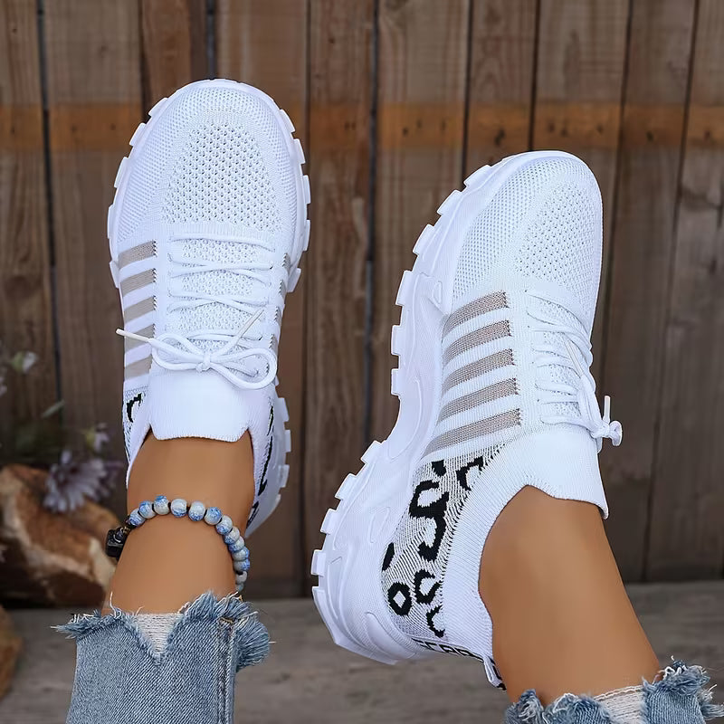 Women’s Breathable Lightweight Leopard Print Sneakers