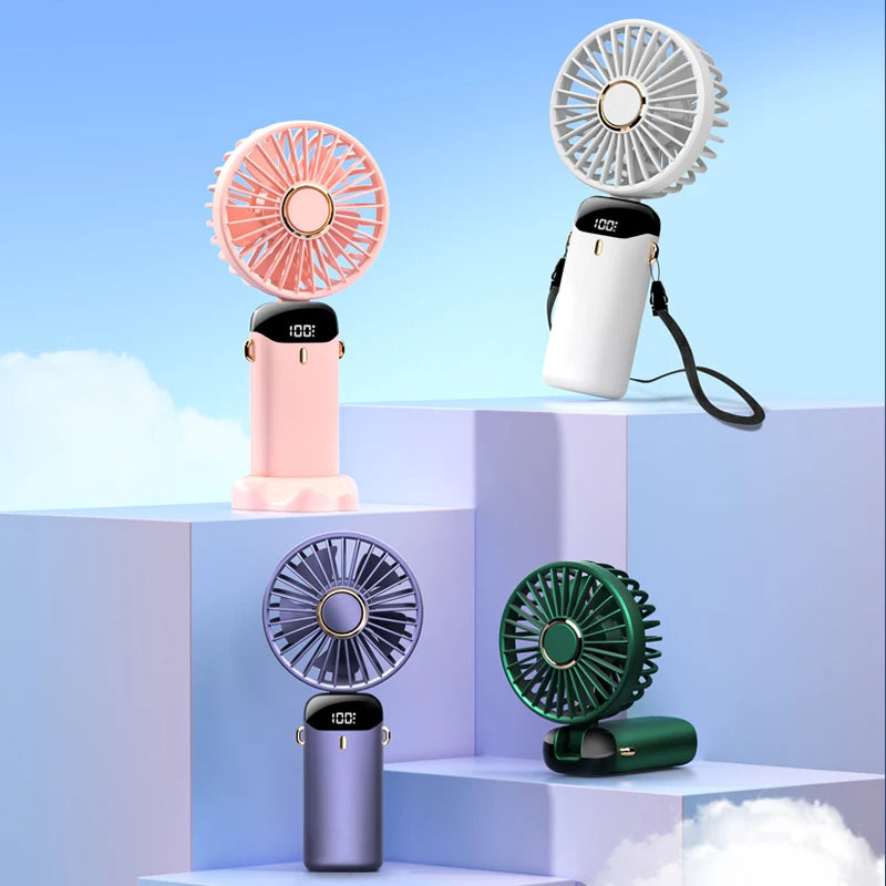 Portable USB Rechargeable Mini Fan – Foldable & Compact Cooling Fan