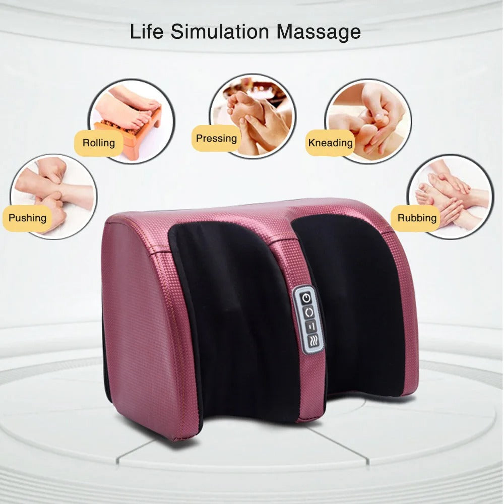 Electric Foot Massager | Deep Kneading, Heat & Pain Relief Therapy