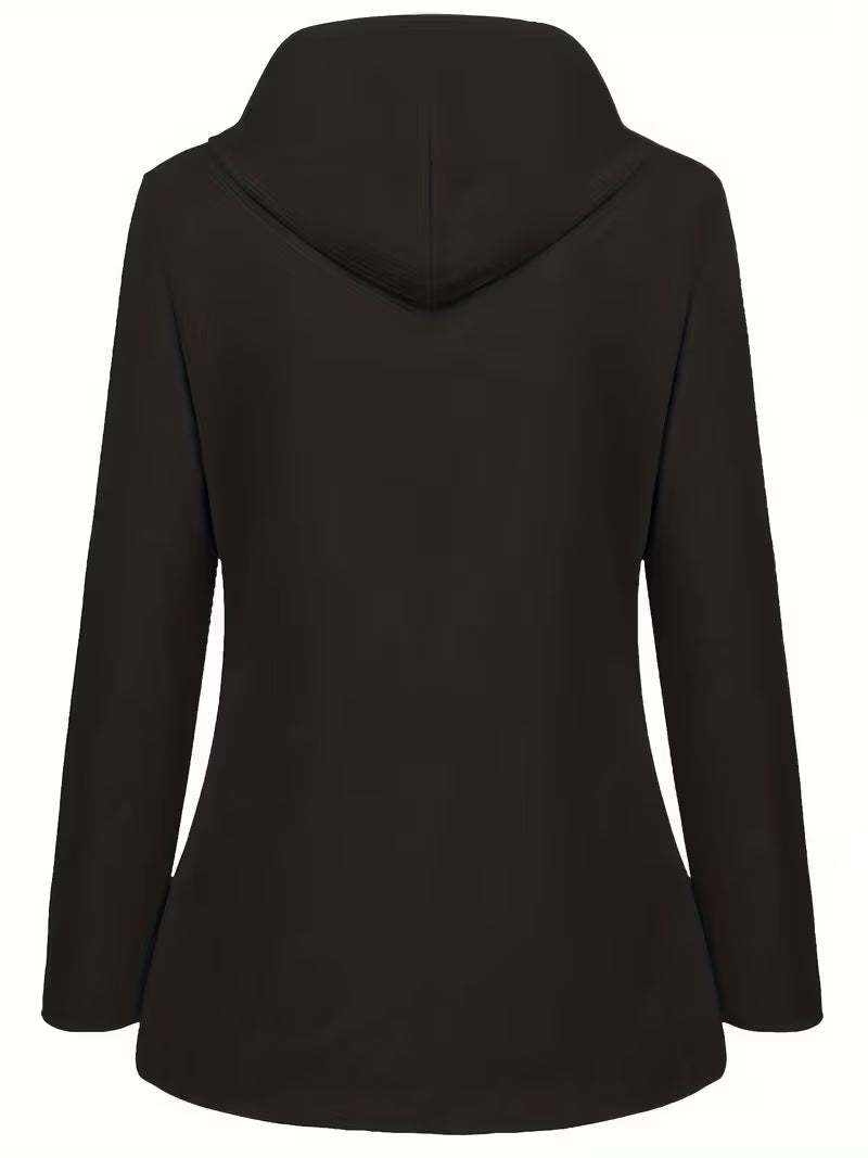 Women’s Waterproof Hooded Raincoat – Lightweight Rain Jacket with Striped Lining