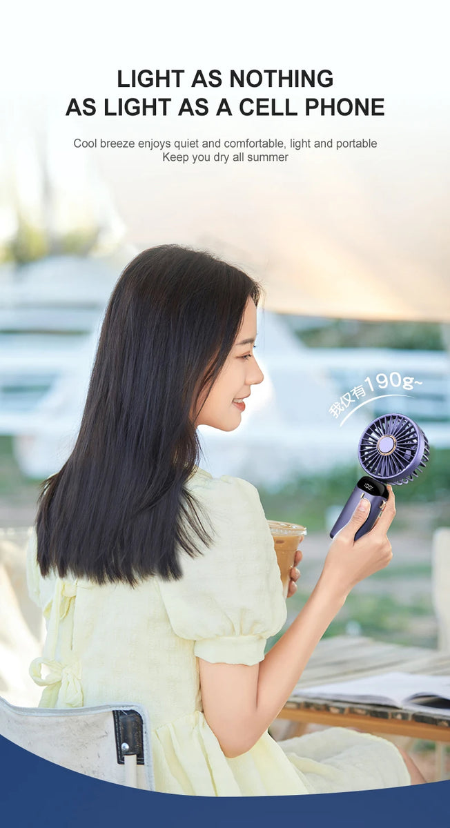 Portable USB Rechargeable Mini Fan – Foldable & Compact Cooling Fan