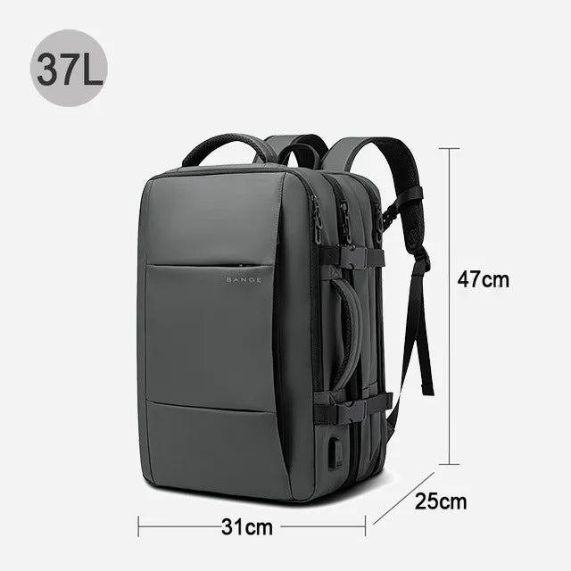 Expandable Men's Travel Backpack – Large Capacity & Waterproof Design