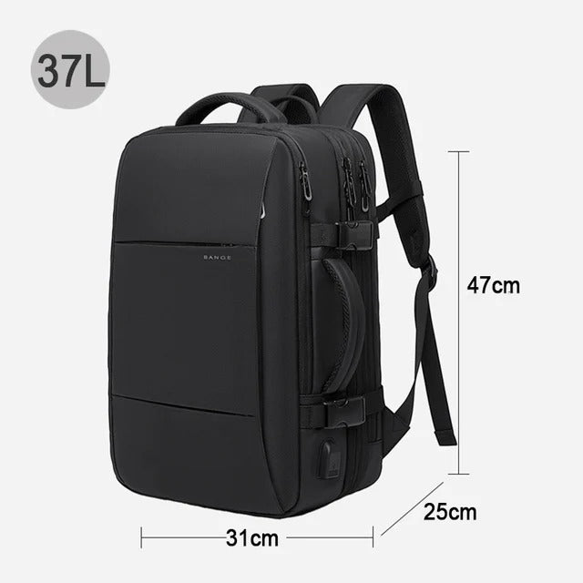 Expandable Men's Travel Backpack – Large Capacity & Waterproof Design