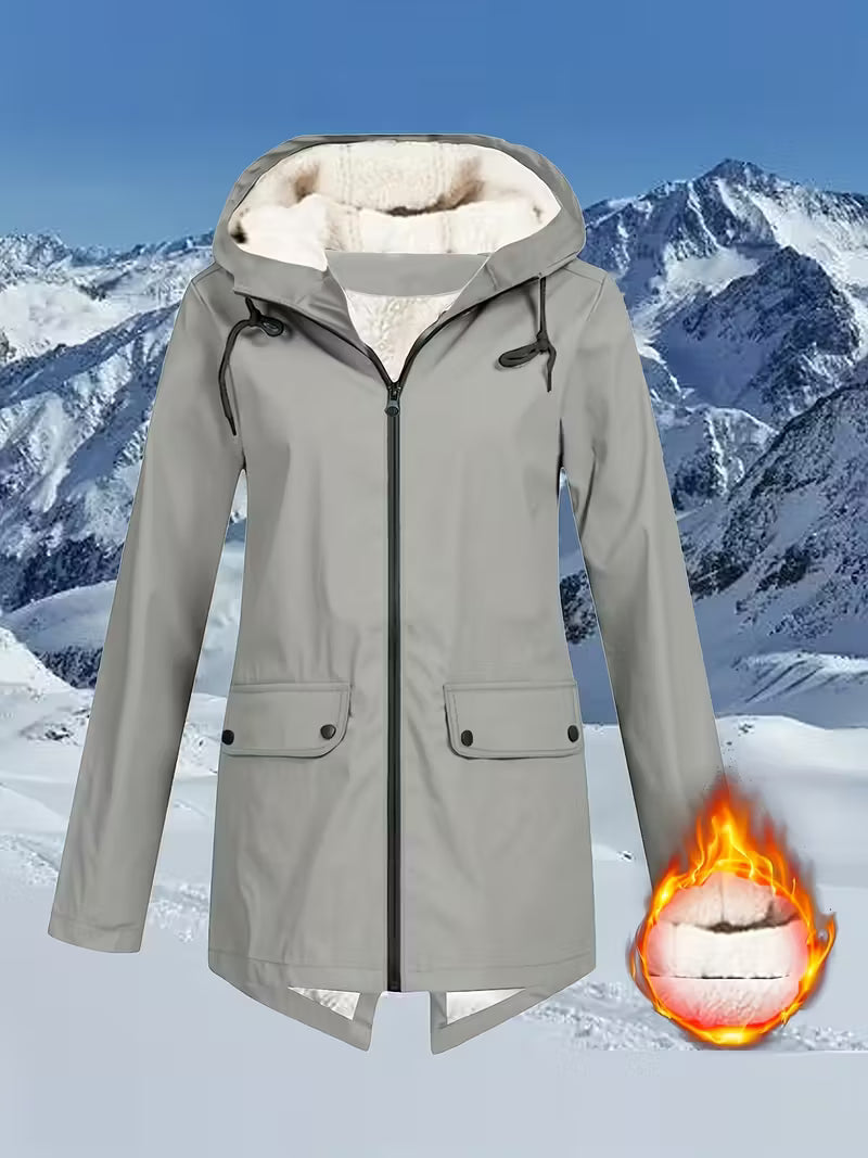 Women’s Fleece Lined Hooded Parka – Warm Winter Jacket - Shella