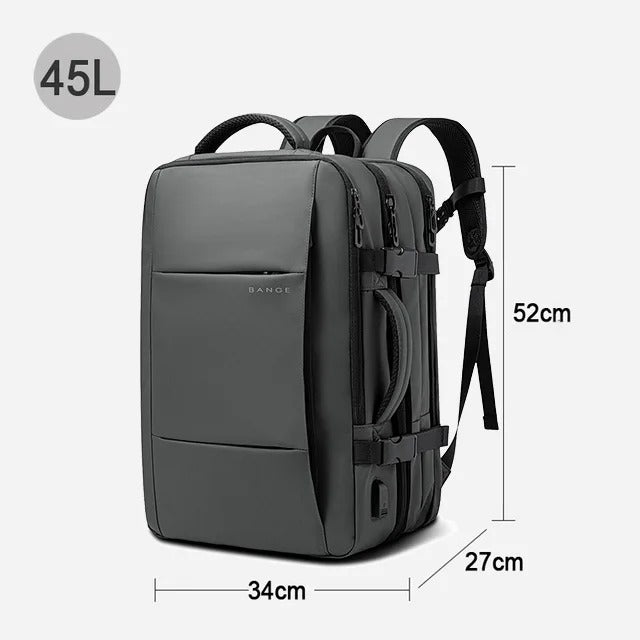 Expandable Men's Travel Backpack – Large Capacity & Waterproof Design