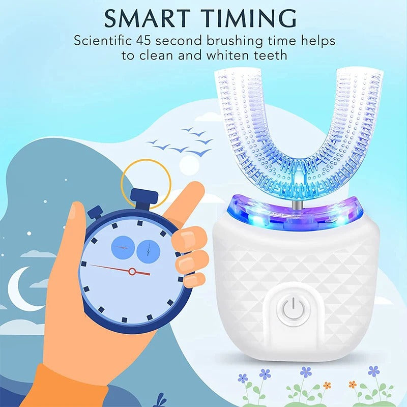 U-Shaped Electric Toothbrush | Automatic 360° Cleaning & LED Light