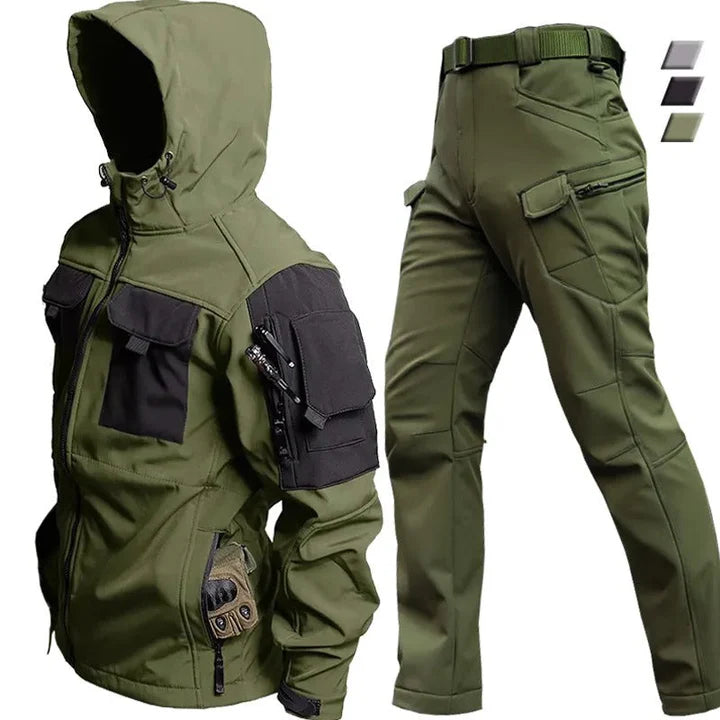 Men’s Tactical Jacket & Cargo Pants Set – Waterproof, Durable & Multi-Pocket
